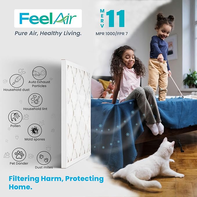 12x12x1 Air Filter – 6 Pack, MERV 11 Pleated HVAC & Furnace Filter, - Image 3