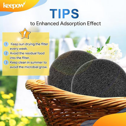 KEEPOW 10 Pack 6.75" Compost Bin Filter Replacement - Image 6