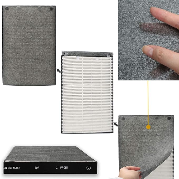 FFsign 2678 Replacement High Efficiency HEPA Filter + 2677 Actived Carbon Filter - Image 2