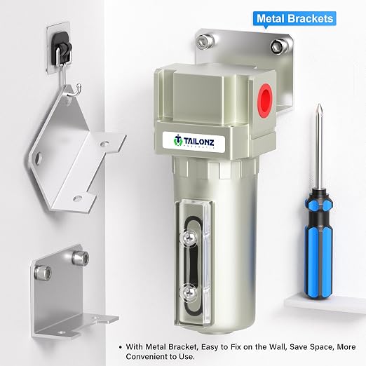 TAILONZ PNEUMATIC 1/2" NPT Industrial Compressed Air Desiccant Dryer, Used - Image 7