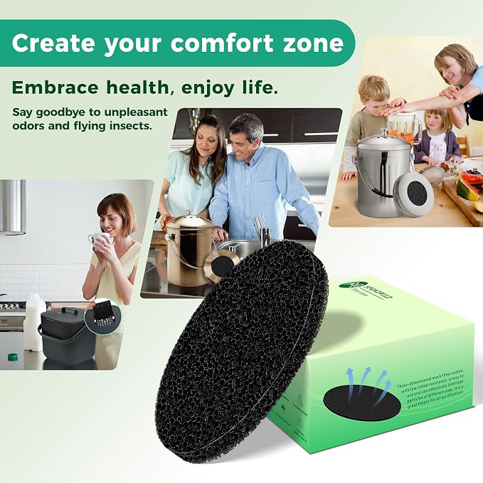 Polyurethane Activated Charcoal Filters -7 Pack 4.5 Inch Square Strong Odor - Image 7