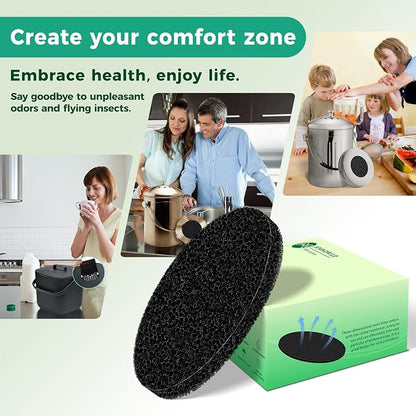 Polyurethane Activated Charcoal Filters -7 Pack 7.3 Inch Round Strong Odor - Image 7
