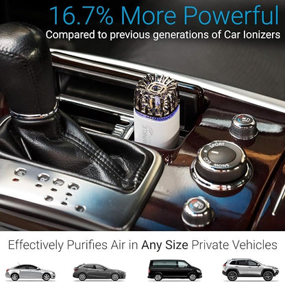 Car Air Purifier Ionizer - 12V Plug-in Ionic Anti-Microbial Car Deodorizer - - Image 4