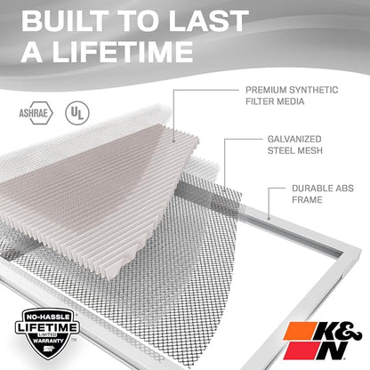 K&N 14X24X1 HVAC Furnace Air Filter, Lasts a Lifetime, Merv 8, the Last HVAC - Image 4