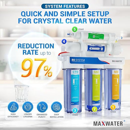 Max Water 5 Stage 100 GPD RO Standard Water Filtration System - Image 4