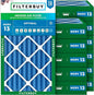 Filterbuy 12x25x4 Air Filter MERV 13 Optimal Smoke & Allergy Defense, by Filterbuy