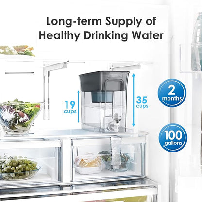 Waterdrop Slim Alkaline Water Filter Dispenser, Large 35-Cup, Up to PH 9.5 - Image 5