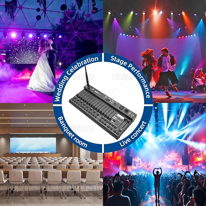Ygybeyond Wireless DMX 384Controller,384-channel, DMX512, Controller, Dmx-384 Contooller, Stage Lighting Equipment & Accessorie For Dj, Ktv, Large Concert, DMX Light Controller (384 channel DMX-384)