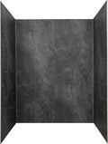 Palisade 78in x 60in x 32in Waterproof Vinyl Shower Surround Kit with Accessories in Urban Quarry