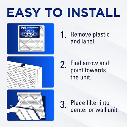 16x20x1 Air Filters, MERV 8 Pleated HVAC AC Furnace Filter Replacement - Image 4