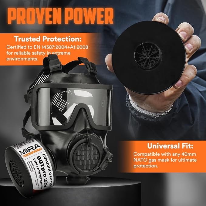 MIRA Safety - DotPro 330 - Industrial Grade Gas Mask Filter | A2 B2 E2 K2 HG P3 - Image 5