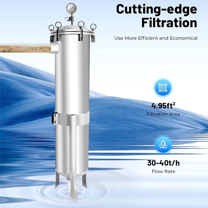#2 304 Stainless Steel Bag Filter Housing w/Mesh, 150 PSI High Pressure Bag - Image 2