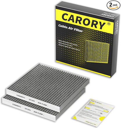 2 Pack Cabin Air Filter w/Activated Carbon by Carory