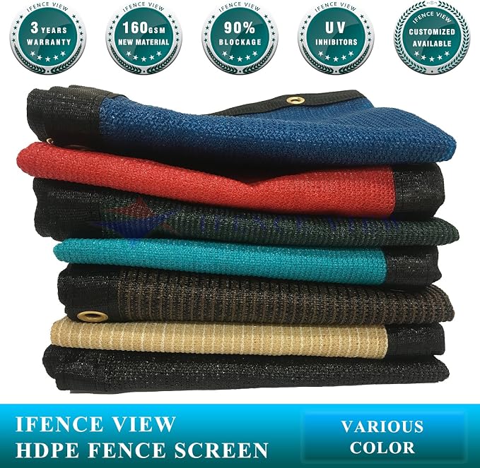 6'x1' to 6'x100' Brown Shade Cloth Panels Fence Privacy Screen Fabric Mesh Net - Image 7