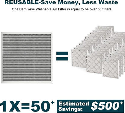 16x25x1 Reusable Air Filter, MERV 8, Permanent Electrostatic Air Filter - Image 4