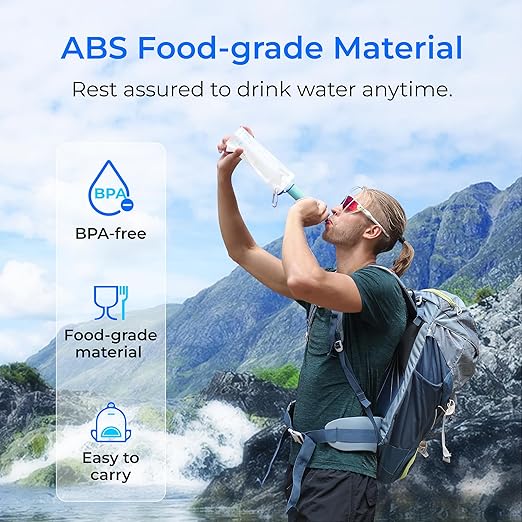 Waterdrop Gravity Water Filter Straw, Camping Water Filtration System, Water - Image 6