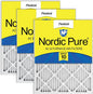 Nordic Pure 24x24x1 Pleated MERV 10 Air Filters 3 Pack by NordicPure