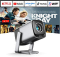 [Compatible with Netflix & TOF Real-time Focus] Mini Projector with WiFi and Bluetooth, XuanPad Smart Projector 4K Support, Dolby Audio & Keystone, 210° Rotatable Stand for Home