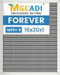 16x20x1 HVAC Furnace Air Filter, Lasts a Lifetime, Merv 8, the Last HVAC Filter by MGCADI