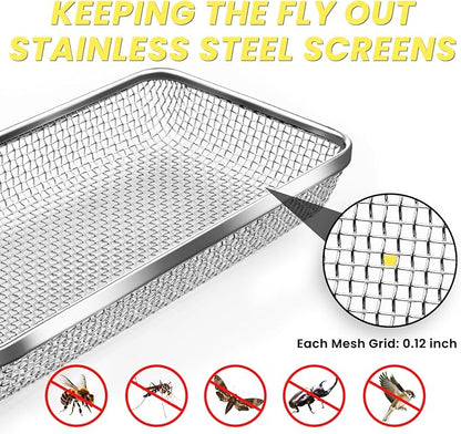 SheeChung RV Furnace Vent Screen, Flying Insect Screen Water Heater Cover - Image 3