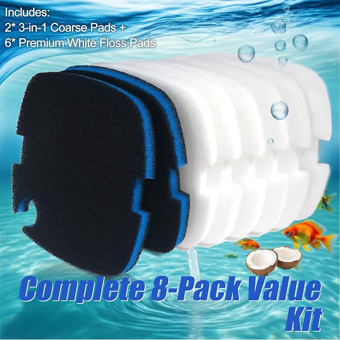 8 PCS Replacement Filter Pads for MarineLand for Magniflow 360/400 Canister - Image 5