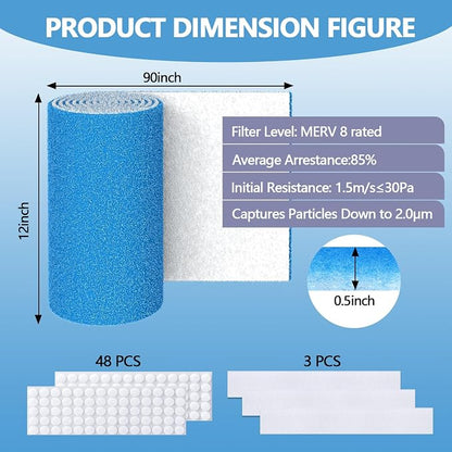 12" x 90" Air Vent Filters, - Image 2