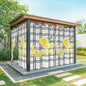 Lemon Outdoor Curtains for Patio Lemon Leaves Summer Plaid Buffalo Waterproof by Unknown