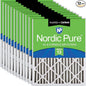Nordic Pure 20x25x2 Pleated Air Filters MERV 13 Plus Carbon 12 Pack by NordicPure
