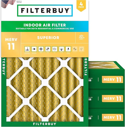 Filterbuy 20x23x4 Air Filter MERV 11 Superior Pet & Allergy Defense, by Filterbuy