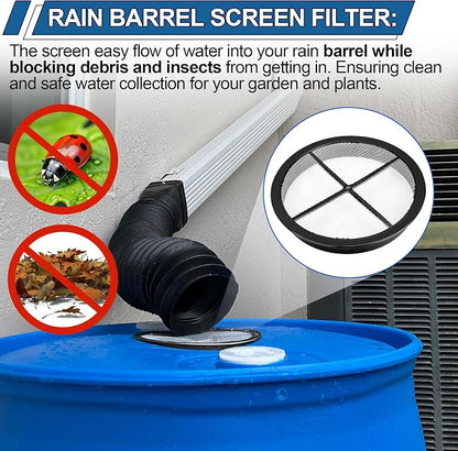 Rain Barrel Screen for Rain Barrel, 6 Inch Rain Barrel Cover for Rain Water - Image 2
