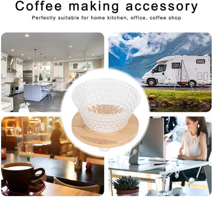 AUNMAS Coffee Dripper Pour Over Filter, Thick Glass Durable Simple Use Even - Image 8