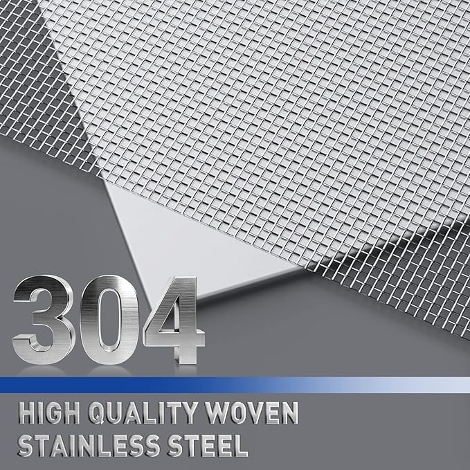 MAGZO 304 Stainless Steel Mesh Screen Roll 35in x 16.4ft - Image 3