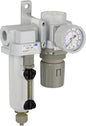 PneumaticPlus SAU320-N03G-MEP Compressed Air Filter Regulator Combo 3/8" NPT by PneumaticPlus