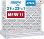 Aerostar 21 1/2x23 5/16x1 MERV 11 Pleated Air Filter, AC Furnace Air Filter by AirFiltersDelivered