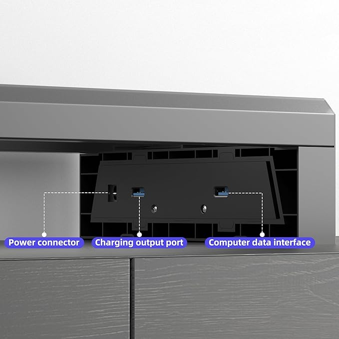 GECKOSTROLL Computer monitor stand Laptop Desk Shelf & Monitor Riser ，21.6 inches,22W charging , 2 USB 3.0 , and 1 USB 2.0， Monitors/PC/Laptop/Computer Space Saver Organizer ，Heavy Duty Gift Gaming Studio Office (USB Hub Fast Charging Version, 550mm)