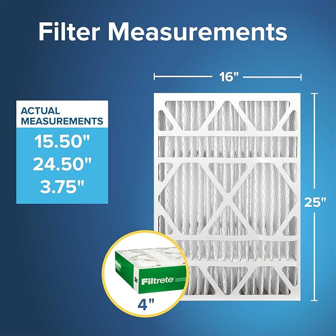 Filtrete 16x25x4 Slim Fit AC Furnace Air Filter, MPR 700, MERV 8, Fits Carrier - Image 2