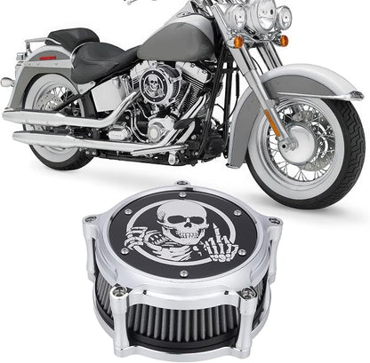 Motorcycle Air Cleaner Skull Style Air Filter - Image 2