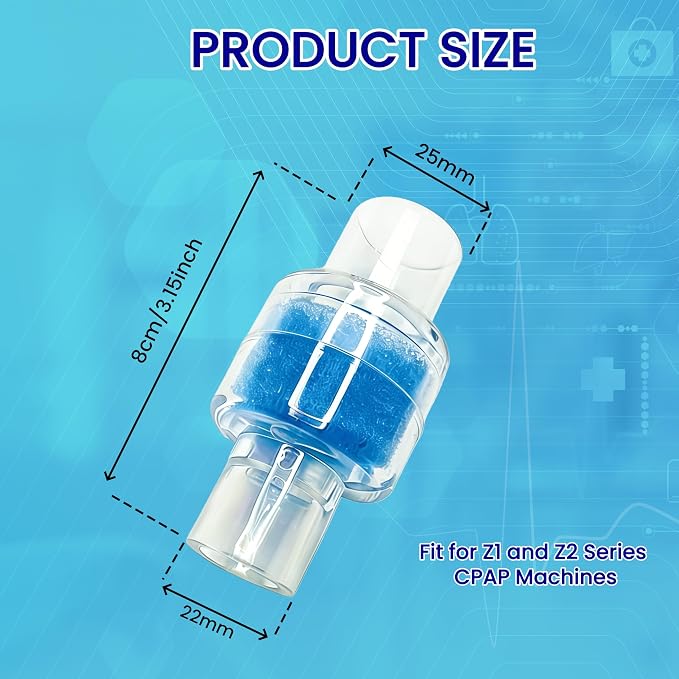 12 Pack Universal Heat Moisture Exchanger/Exchange Filter Replacement - Image 2