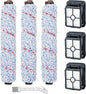Lemige 3 Pack Multi-Surface Brush Roll 1868 + 3 Pack Vacuum Filter 1866 by Lemige