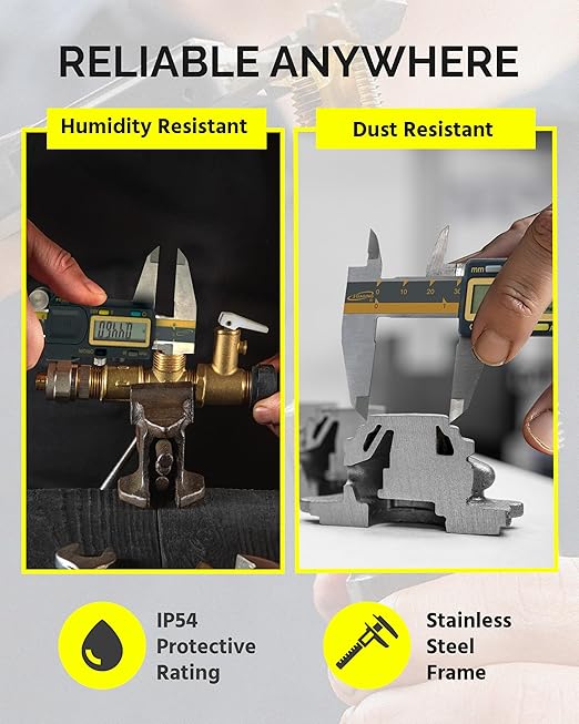 iGAGING Absolute Origin 0-4" Digital Caliper, IP54 Stainless Steel, SPC/USB Output Port, Inch & Metric Modes, Case, Manual