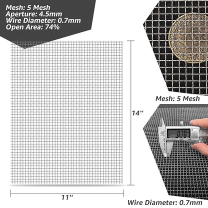 2 Pack 12"x24" Wire Mesh, 5 Mesh Crimped Stainless Steel Mesh, Never Rust - Image 2