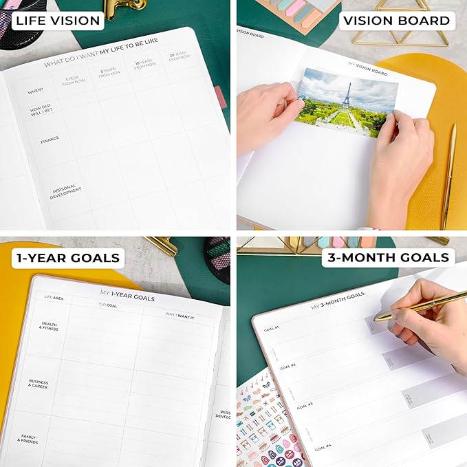 Clever Fox Planner Pro Premium – Luxurious Weekly & Monthly Planner with Budget Organizer for Productivity & Goals, Undated, A4 (Rose Gold)