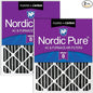 Nordic Pure 16x20x4 Pleated Plus Carbon Air Filters MERV 8 2 Pack by NordicPure