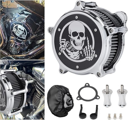 Motorcycle Air Cleaner Skull Style Air Filter - Image 6