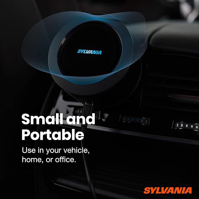 SYLVANIA - Airzing Mini Air Purifier - Vehicle, Office - Air Ionizer, USB-C - Image 4
