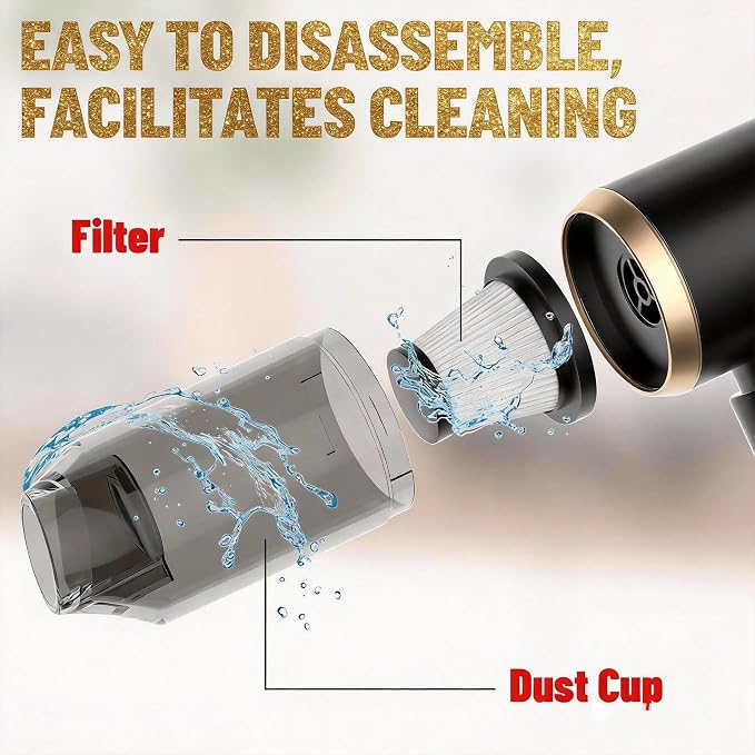 Cozylady Handheld Car Vacuum Portable Cordless, High Power 4 in 1 Vacuum - Image 5