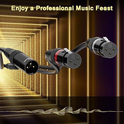 Mygatti XLR Splitter Y-XLR Cable 30 FT, Gold-Plated 3-Pin XLR Male to Dual XLR Female Patch Y Cable, Bi-Directional Balanced Microphone Adapter Cord, 1 XLR to 2 XLR Cable, Oxygen-Free Copper