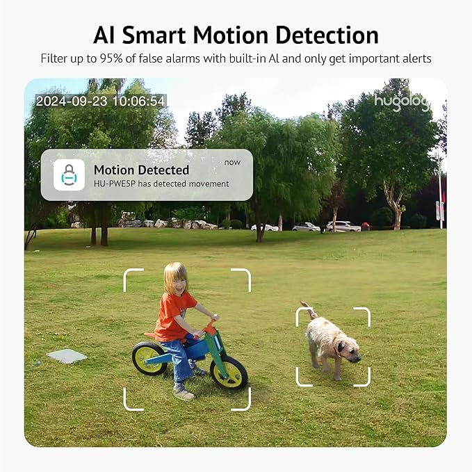 Hugolog 2K Indoor Outdoor Security Cameras for Home Security,Home Camera with Starlight Color Night Vision,Built-in Spotlight,Motion Detection,2-Way Talk,Cloud & Local Storage,Works with Alexa(4 Pack)