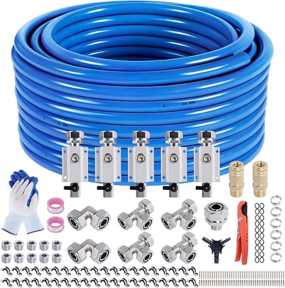 Shop Air Line Kit 3/4” 200FT Compressed Air Piping System HDPE-Aluminum-HDPE by BOERAY
