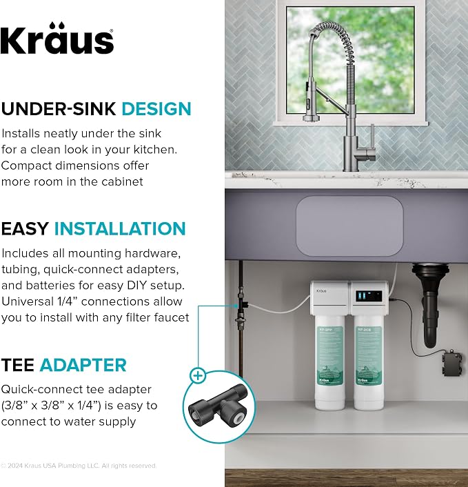 KRAUS Purita 2-Stage Under Sink Water Filtration System - Image 6
